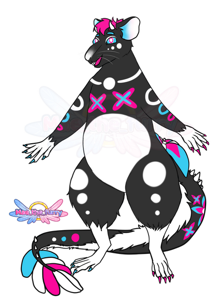 Creature Full-body Colored Line Art