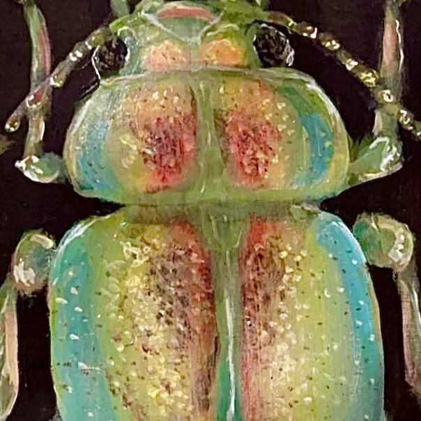 Acrylic Painting of a Beetle